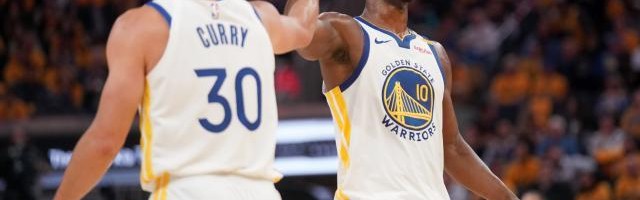 队史附加赛首胜！库里吉米合砍75分 勇士复仇灰熊