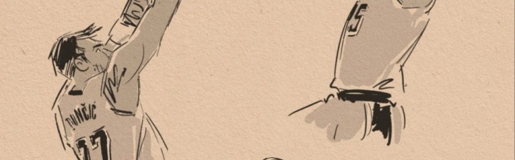 壁纸请收藏！美漫画家晒作品 老詹鱼跃&amp;小里1+2&amp;东契奇绝平全都有